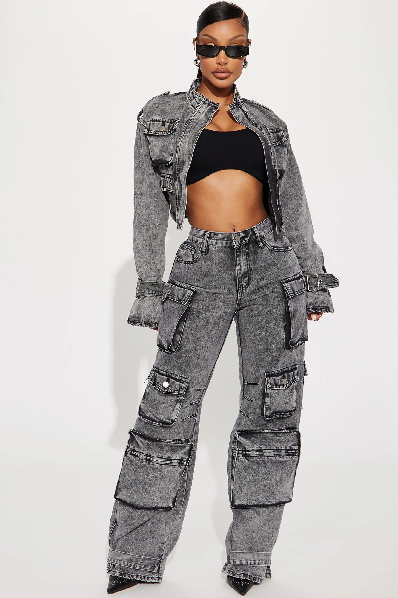 Wealthy Slung Low Denim Set